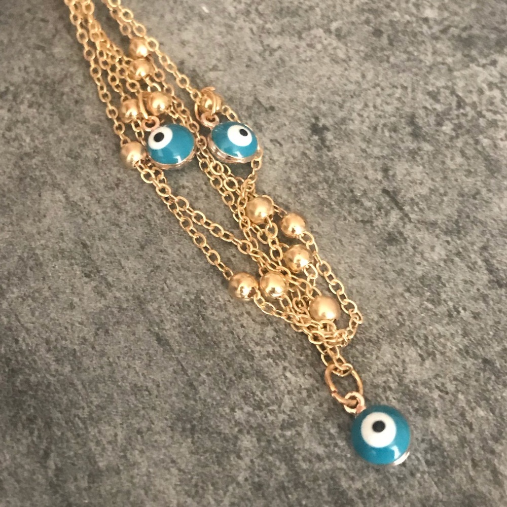 Evil Eye 3 Layer Bracelet or Anklet - Picture 5 of 6